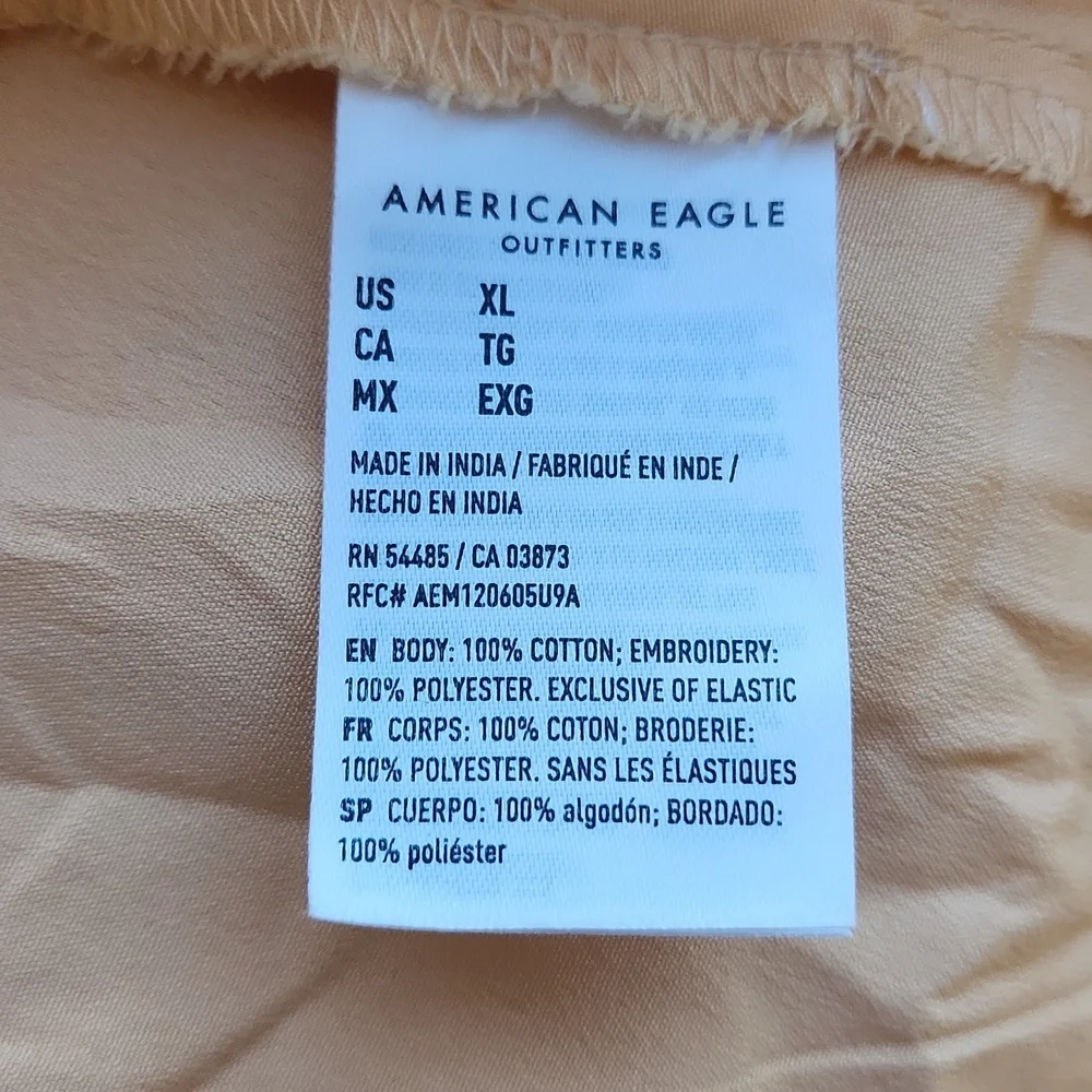 New American Eagle Orange Scalloped Midi Dress Size XL - Picture 11 of 11